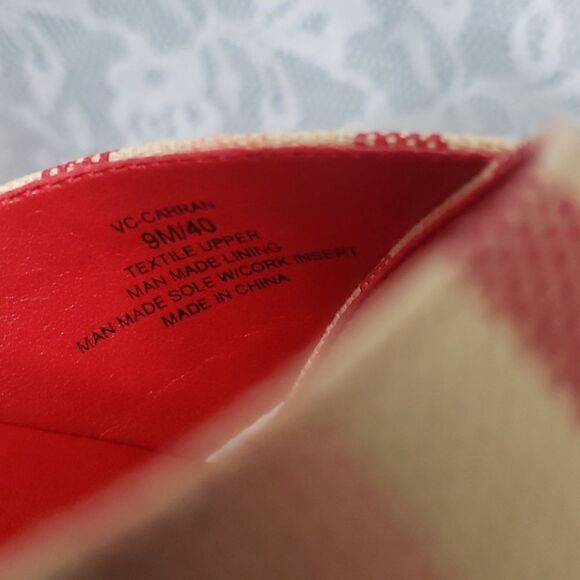 Vince Camuto Carran Espadrilles Sandals Slides NIB Red Size 9M - Picture 10 of 10